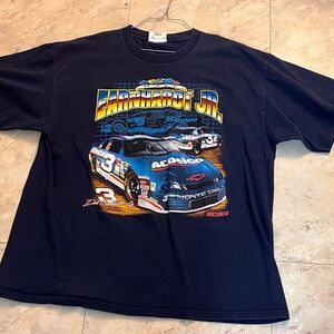 Vintage 90s Chase Authentics Dale Earnhardt Jr Tshirt 2XL Black Nutmeg Mens